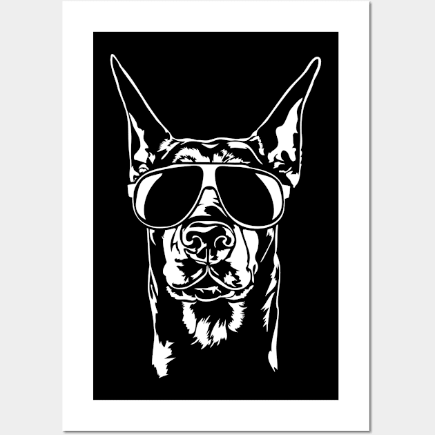 Funny Proud Doberman sunglasses cool dog Wall Art by wilsigns